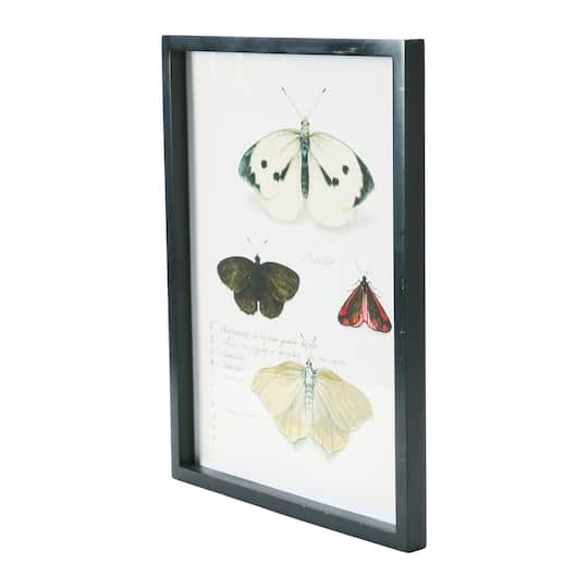 Wood Framed Wall D&#xE9;cor with Insects Set